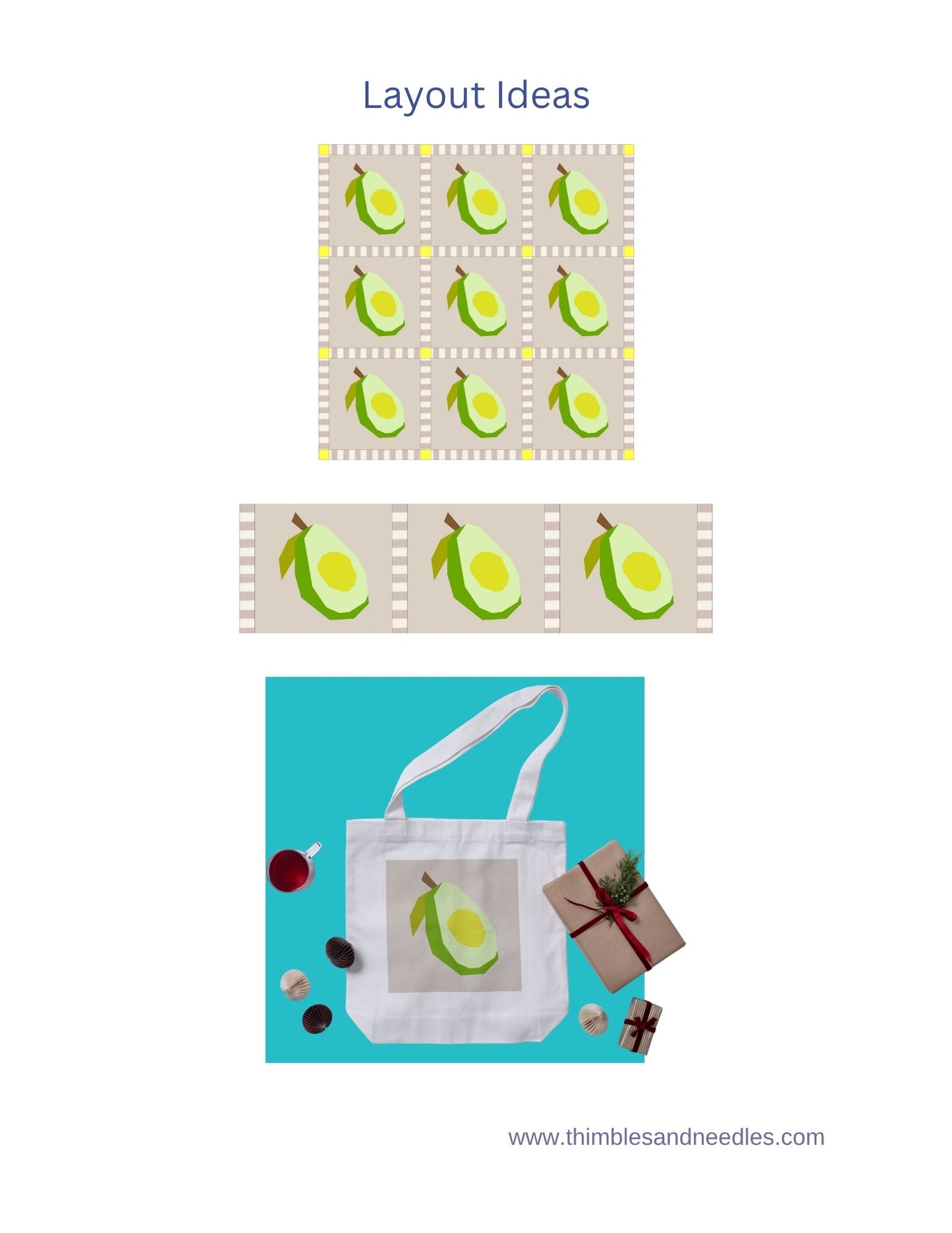 Avocado Foundation Paper Piecing (FPP) Pattern
