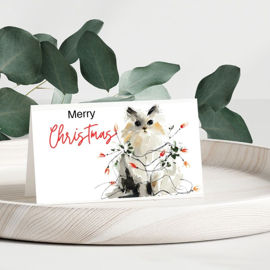 Cat Christmas Cards Printable Bundle 2