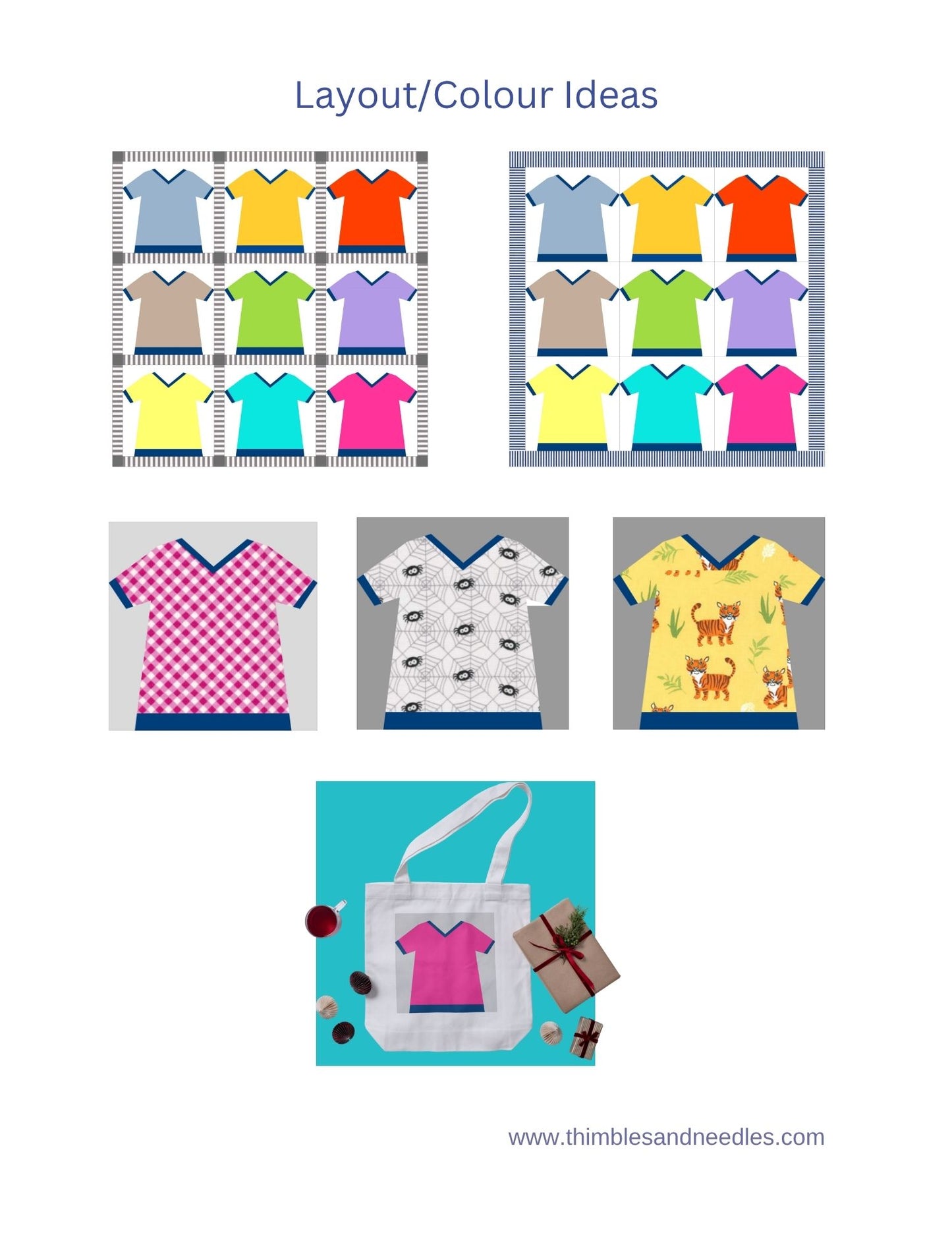 T Shirt Foundation Paper Piecing (FPP) Pattern