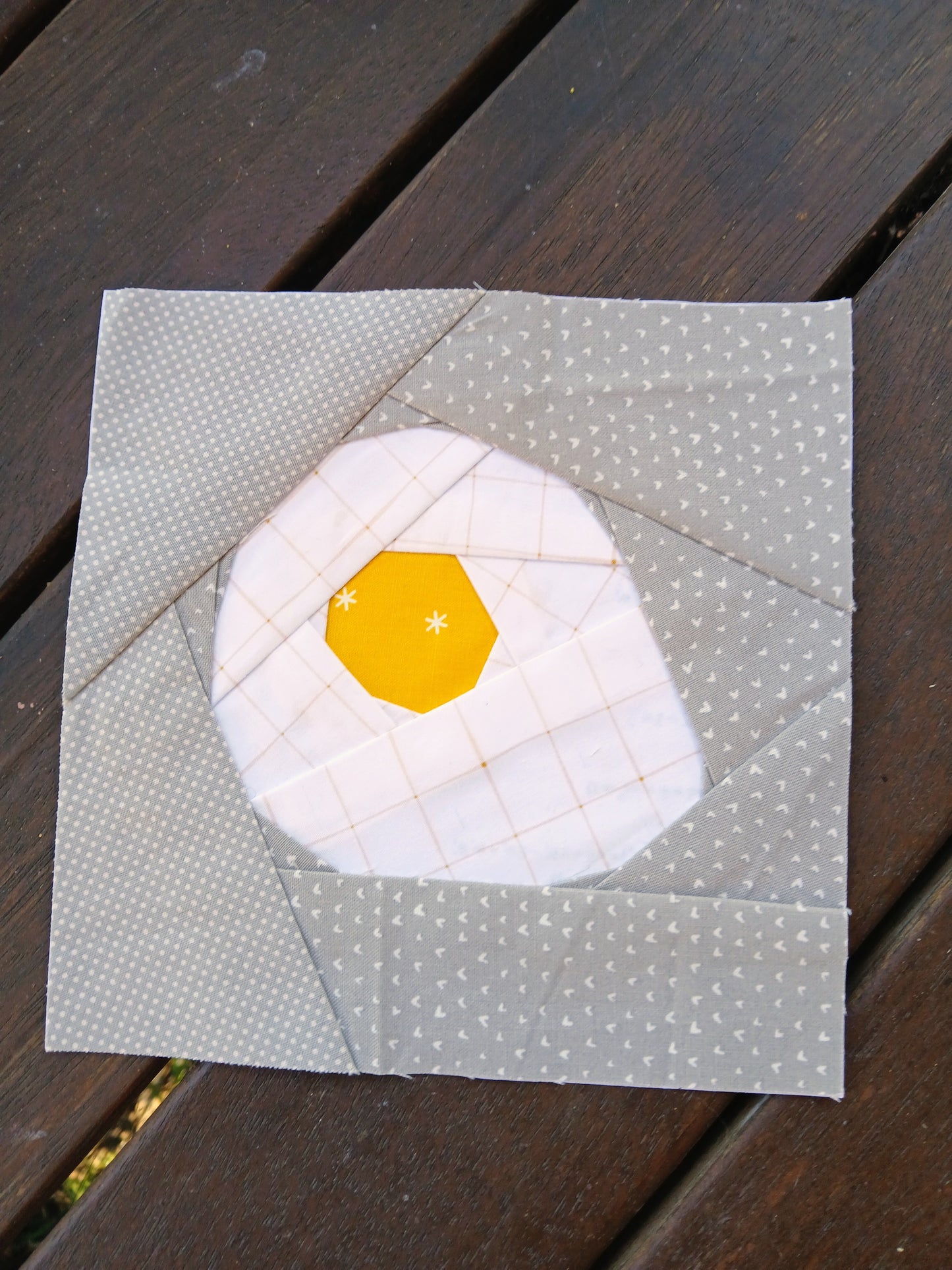 Fried Egg Foundation Paper Piecing (FPP) Pattern