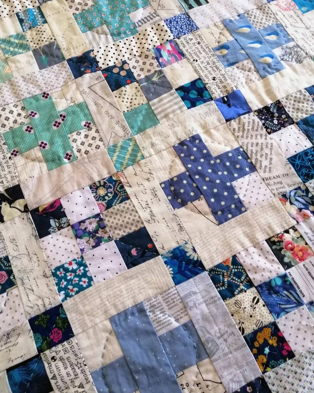 Blueberry Kisses quilt pattern, PDF quilt pattern, scrap quilt, baby quilt Digital Download