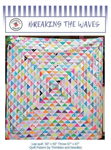 Breaking the Waves PDF scrap quilt pattern Digital Download