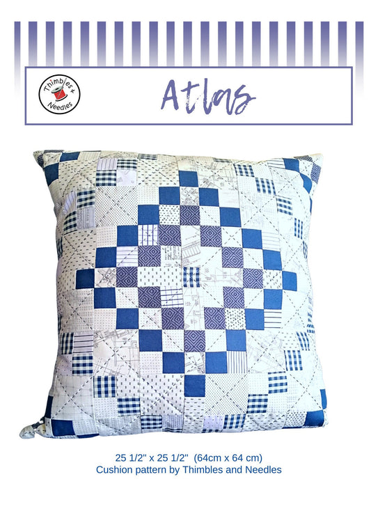 Atlas cushion pattern patchwork European pillow cover Digital Download