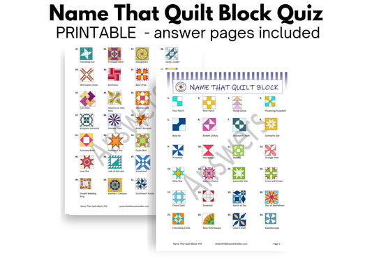Name that Quilt Block Quiz Quilting Retreat Activity Digital Download
