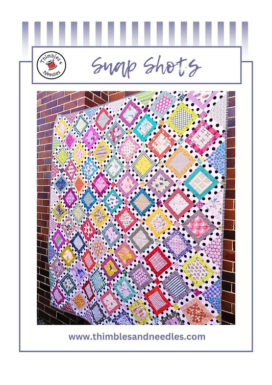 Snap Shots scrappy Digital download quilt pattern PDF Digital Download