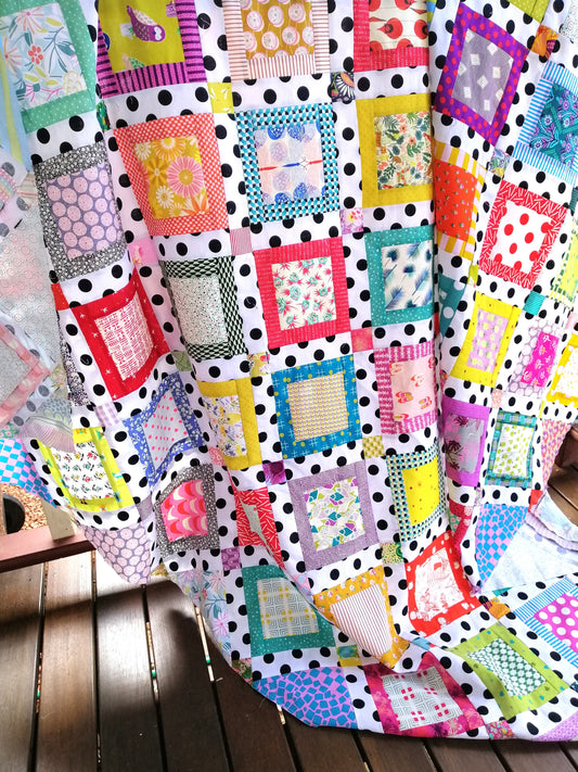 Snap Shots scrappy Digital download quilt pattern PDF Digital Download