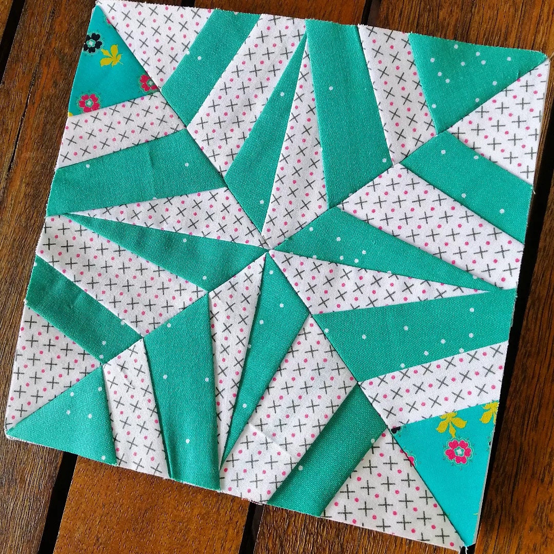 Web Star FPP Foundation Paper Piecing quilt block pattern Digital Download
