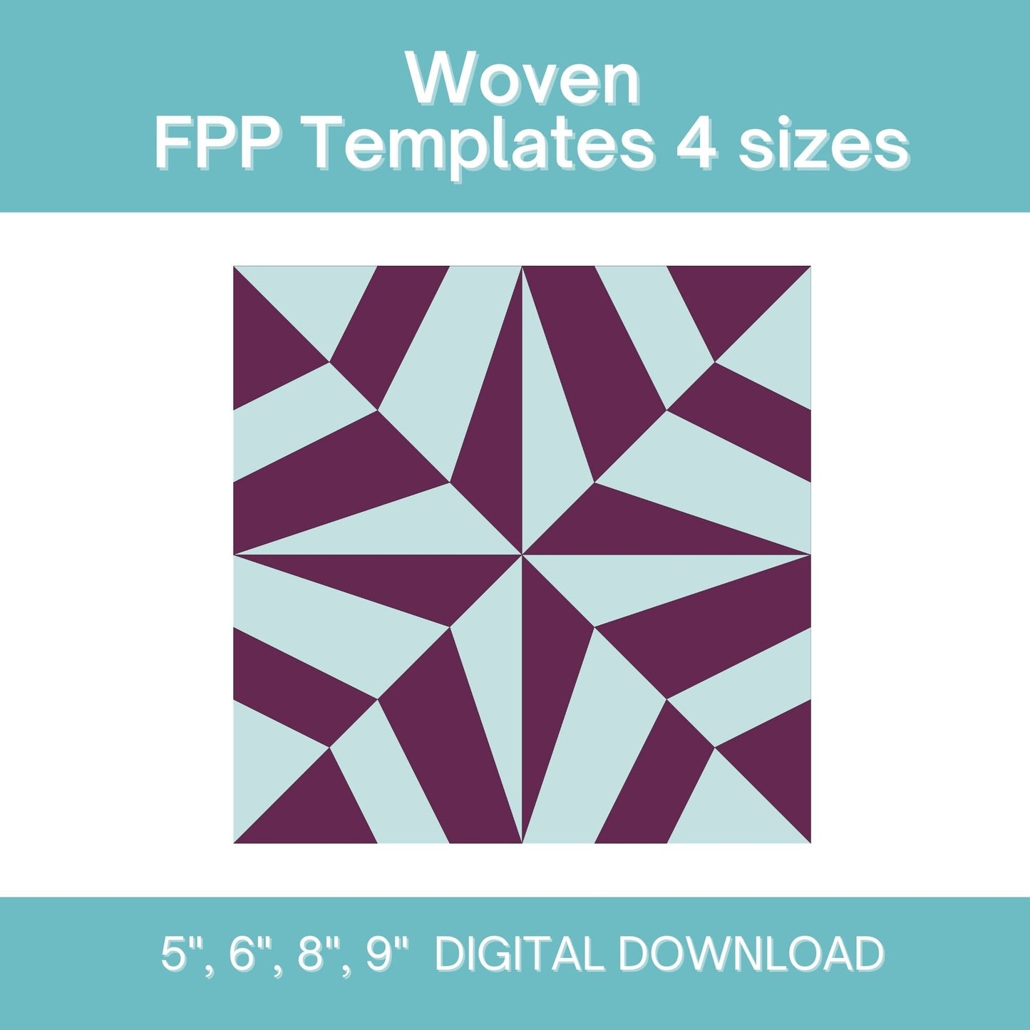 Web Star FPP Foundation Paper Piecing quilt block pattern Digital Download