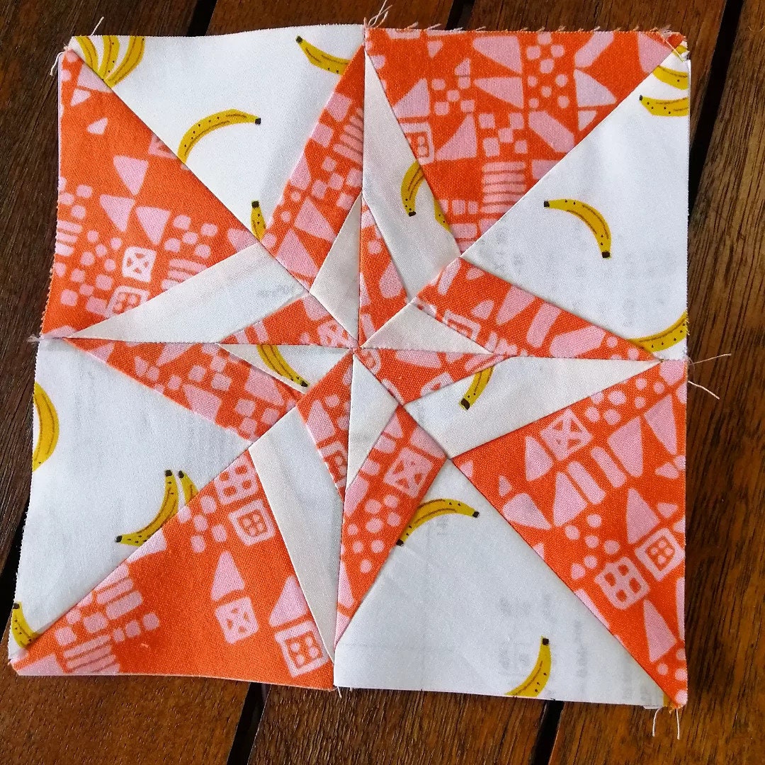 Nightfall Star FPP Foundation Paper Piecing quilt block pattern Digital Download