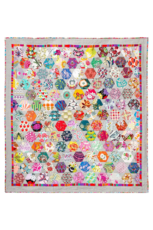 Another Story quilt pattern, hexagon quilt, ispy quilt, pdf quilt pattern Digital Download