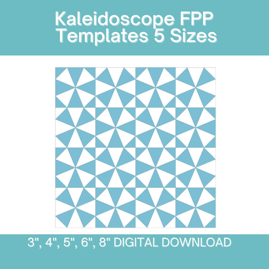 Kaleidoscope FPP Foundation Paper Piecing quilt block pattern Digital Download