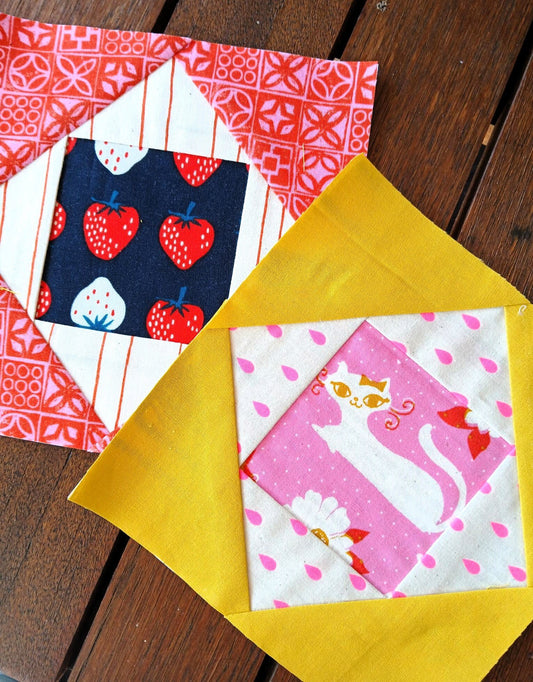 Economy Block FPP Foundation Paper Piecing quilt block pattern Digital Download