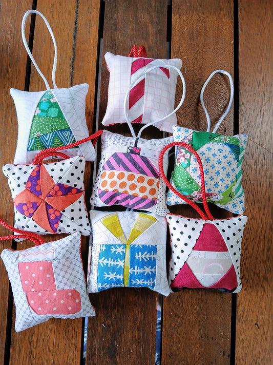 Christmas Ornaments FPP pattern Foundation Paper Piecing quilt block pattern PDF