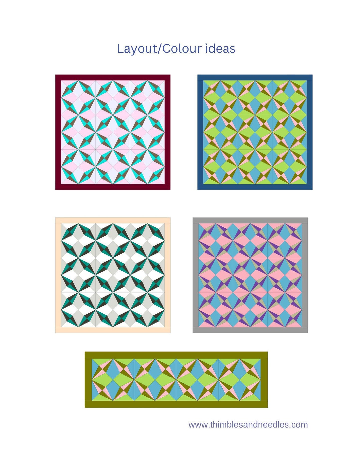 Geometric Star FPP Foundation Paper Piecing quilt block pattern Digital Download