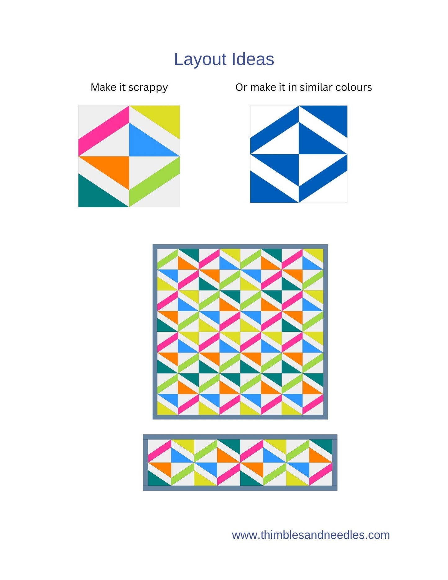 Left and Right FPP Foundation Paper Piecing quilt block pattern Digital Download