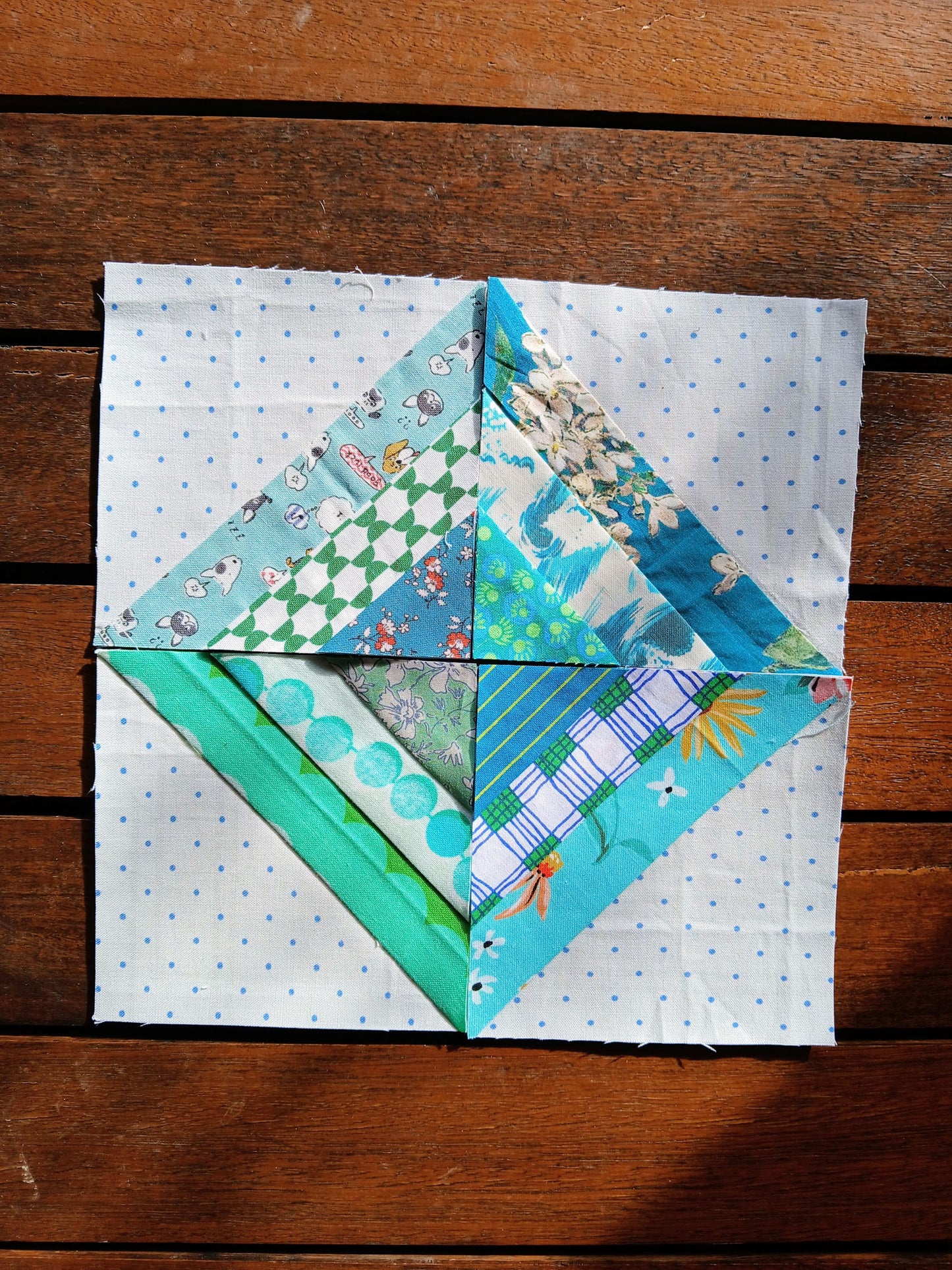 String Half Square Triangle Block 2 FPP Foundation Paper Piecing quilt block pattern Digital Download