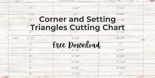 Setting and Corner Triangles Cutting Chart for On Point Quilts