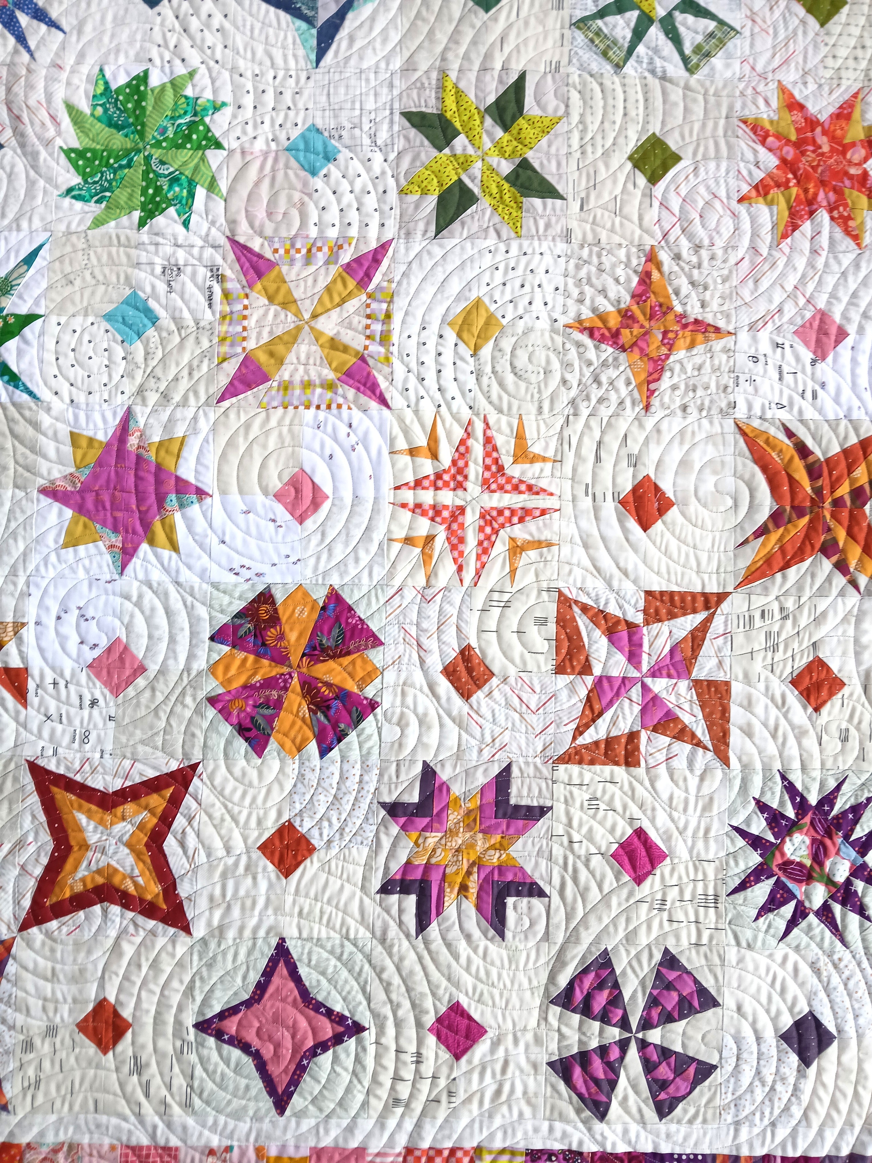 Foundation Paper Pieced Star Sampler Quilt Pattern – Thimbles and Needles