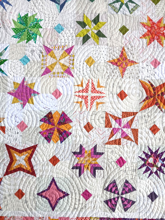Foundation Paper Pieced Star Sampler Quilt Pattern