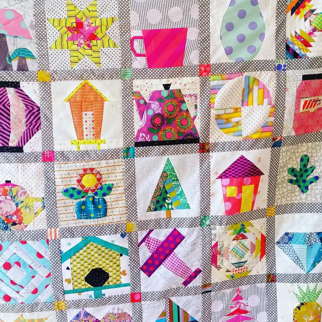 foundation paper pieced sampler quilt Letters Home