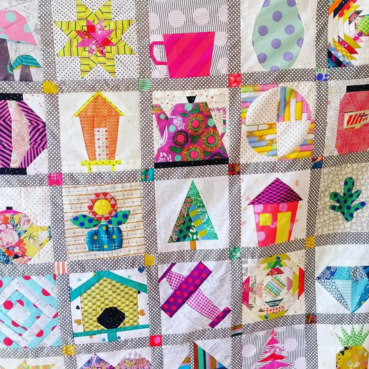 foundation paper pieced sampler quilt Letters Home