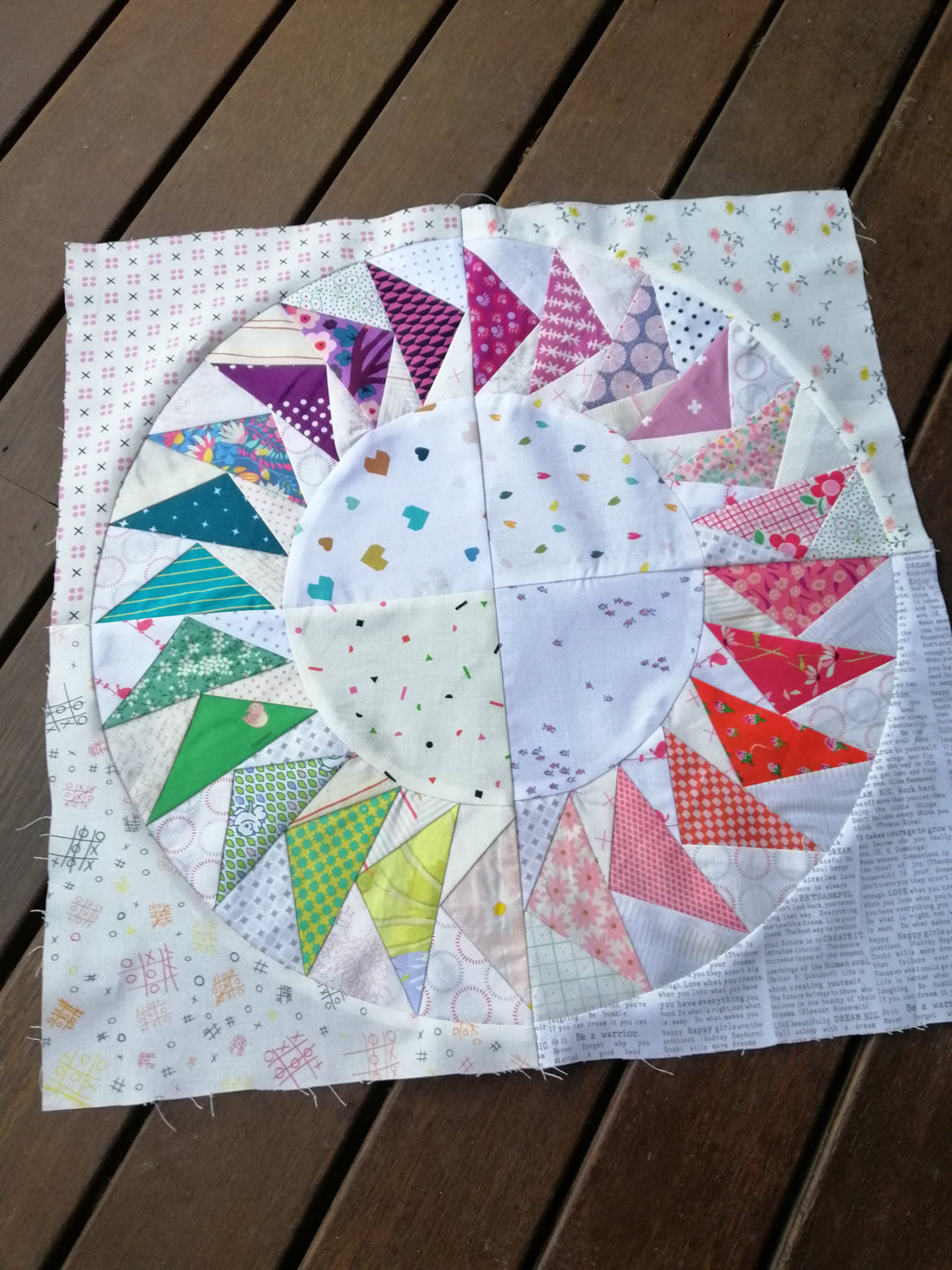 Flying Geese Circle block