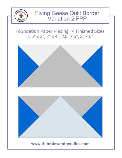 Flying Geese Variation Foundation paper piecing  pattern