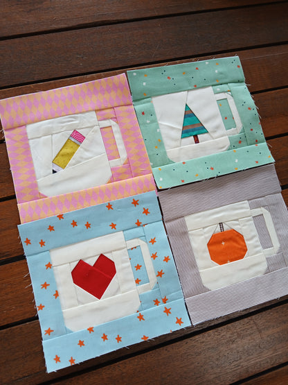 Heart Mug Foundation Paper Piecing (FPP) Pattern