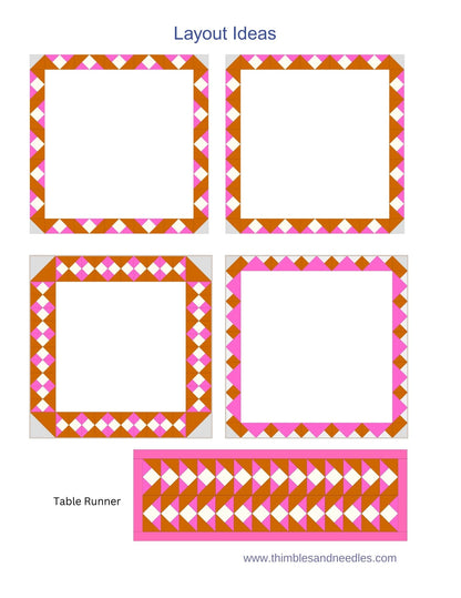 Flying Geese Variation Foundation paper piecing  pattern