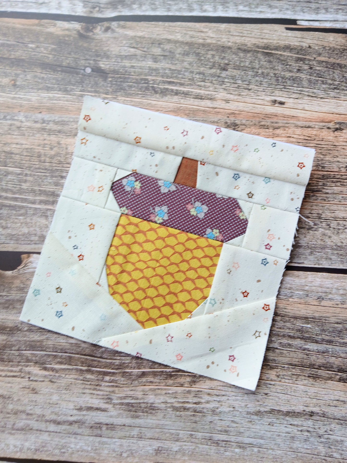 Acorn Foundation Paper Piecing (FPP) Pattern