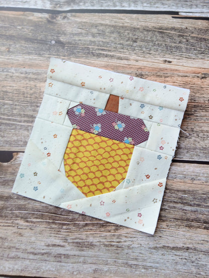 Acorn Foundation Paper Piecing (FPP) Pattern