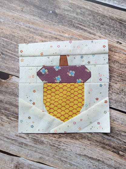 Acorn Foundation Paper Piecing (FPP) Pattern