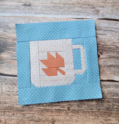 Autumn Leaf Mug Foundation Paper Piecing (FPP) Pattern