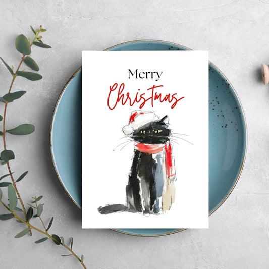 Cat Christmas Cards Printable Bundle 1