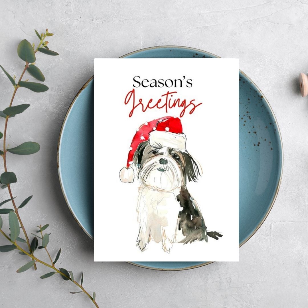 Dog Christmas Cards Printable Bundle 2