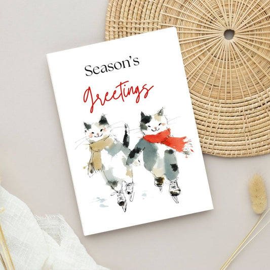 Cat Christmas Cards Printable Bundle 3