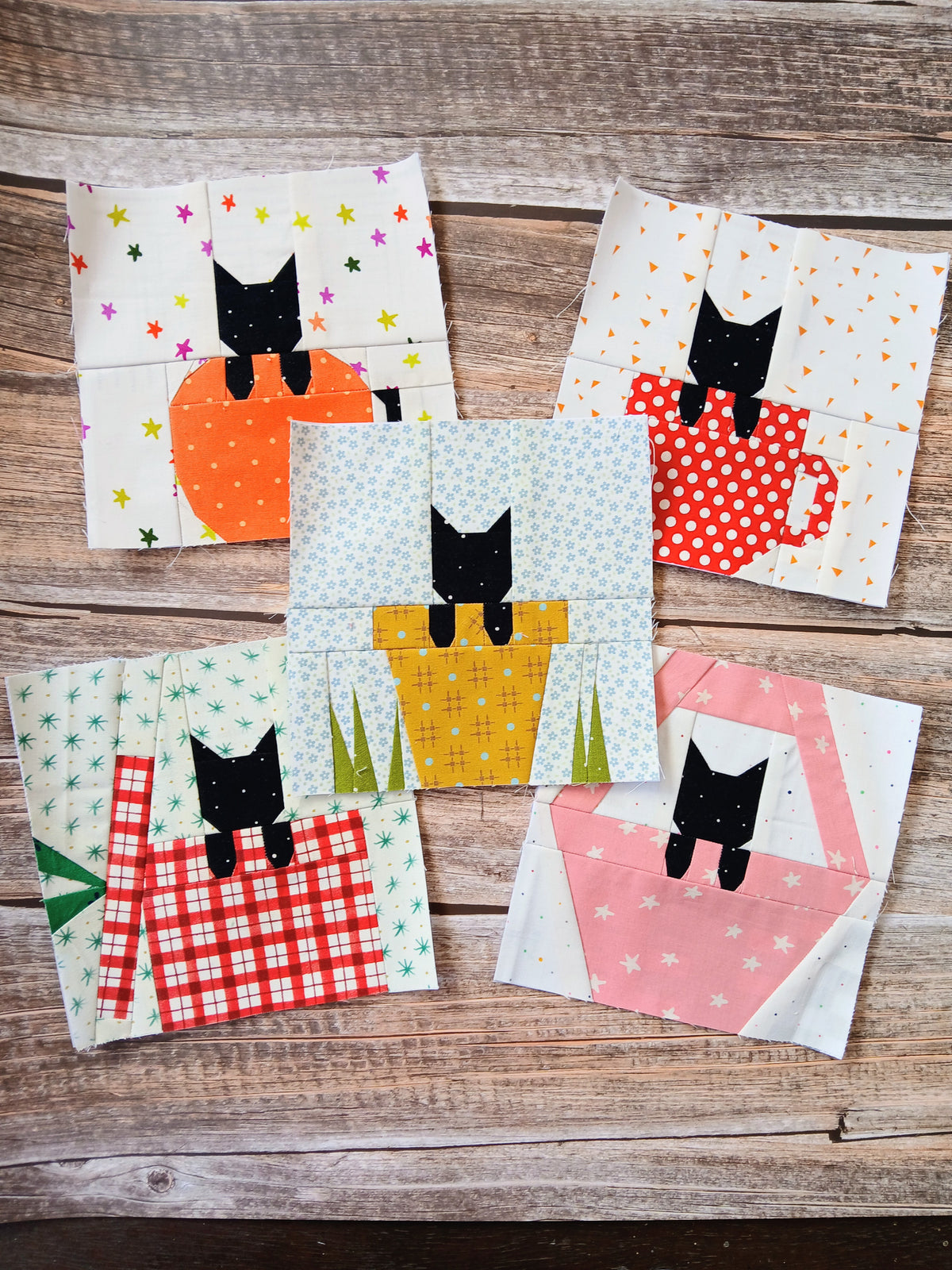 Pumpkin Cat Foundation Paper Piecing (FPP) Pattern