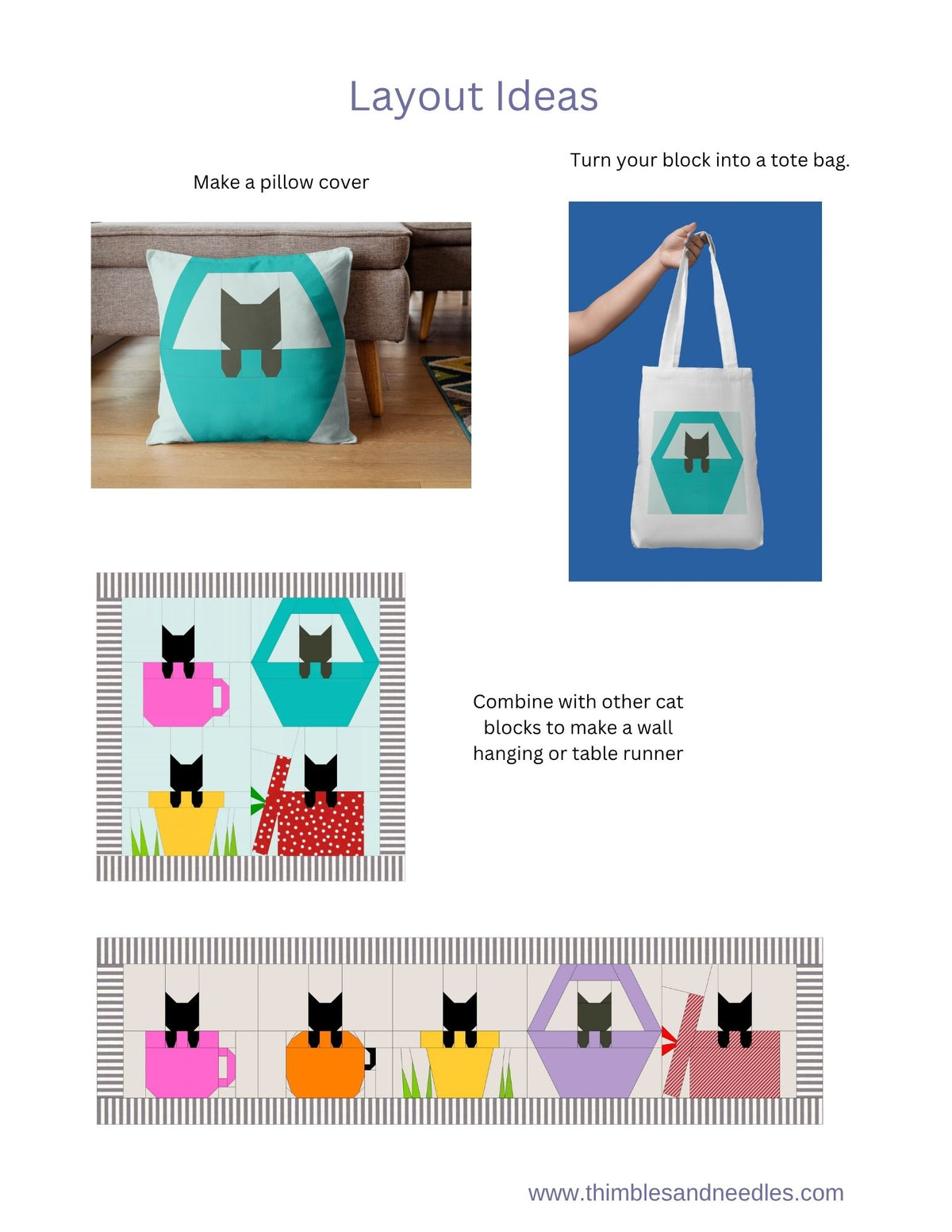 Cat in a Basket Foundation Paper Piecing (FPP) Pattern