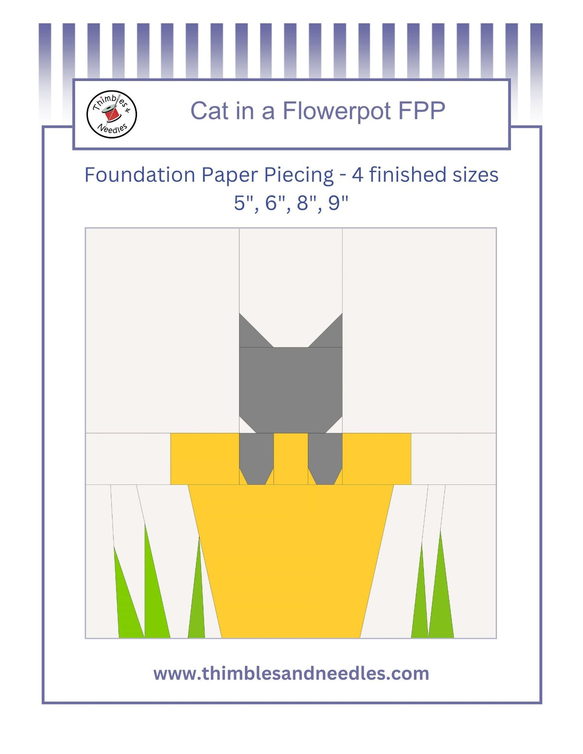 Cat Quilt Block Bundle Foundation Paper Piecing (FPP) Pattern