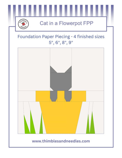 Cat Quilt Block Bundle Foundation Paper Piecing (FPP) Pattern