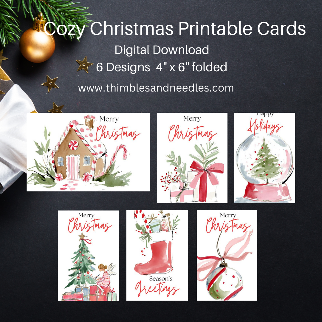 Cozy Christmas Cards Printable