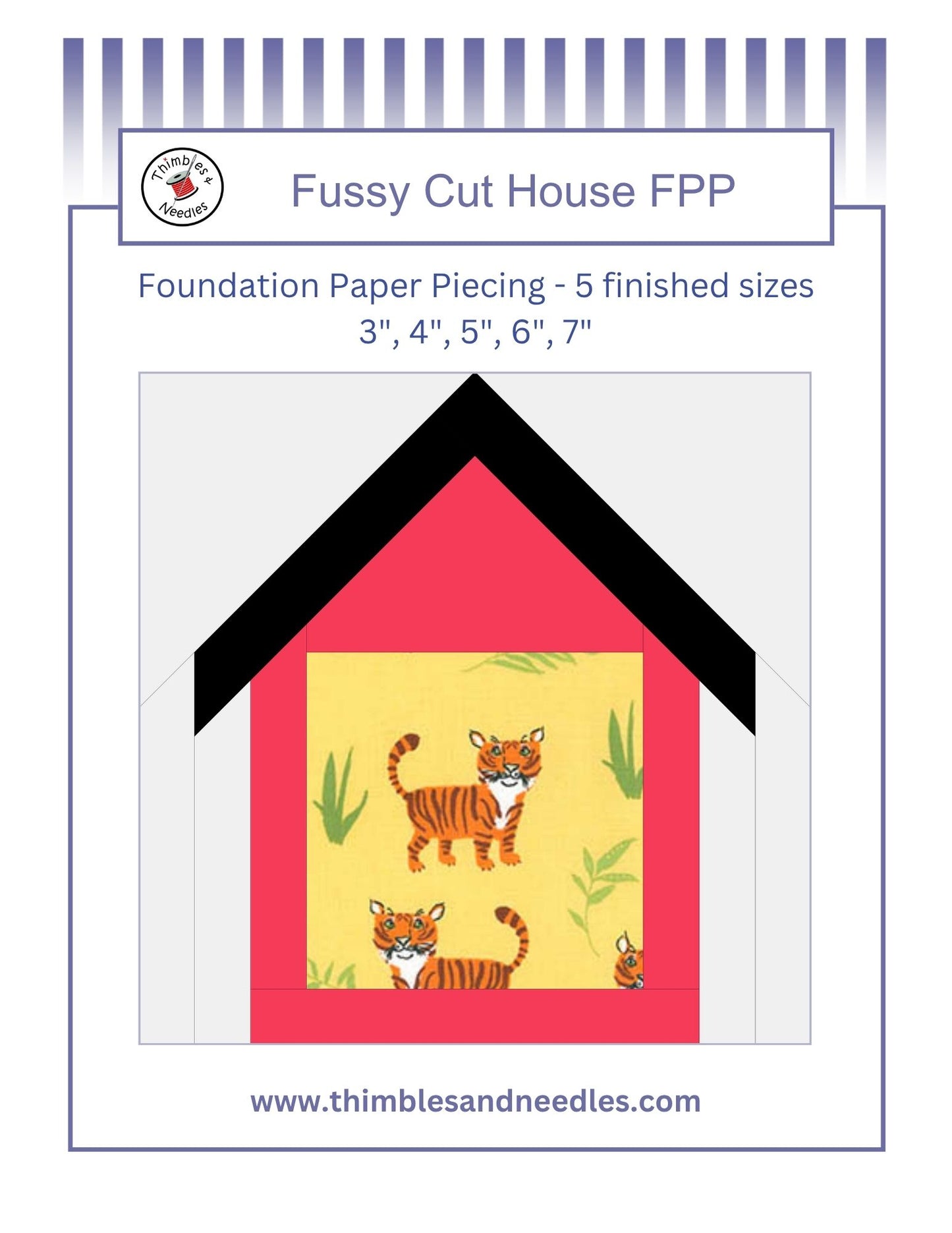 Fussy Cut House Foundation Paper Piecing (FPP) Pattern