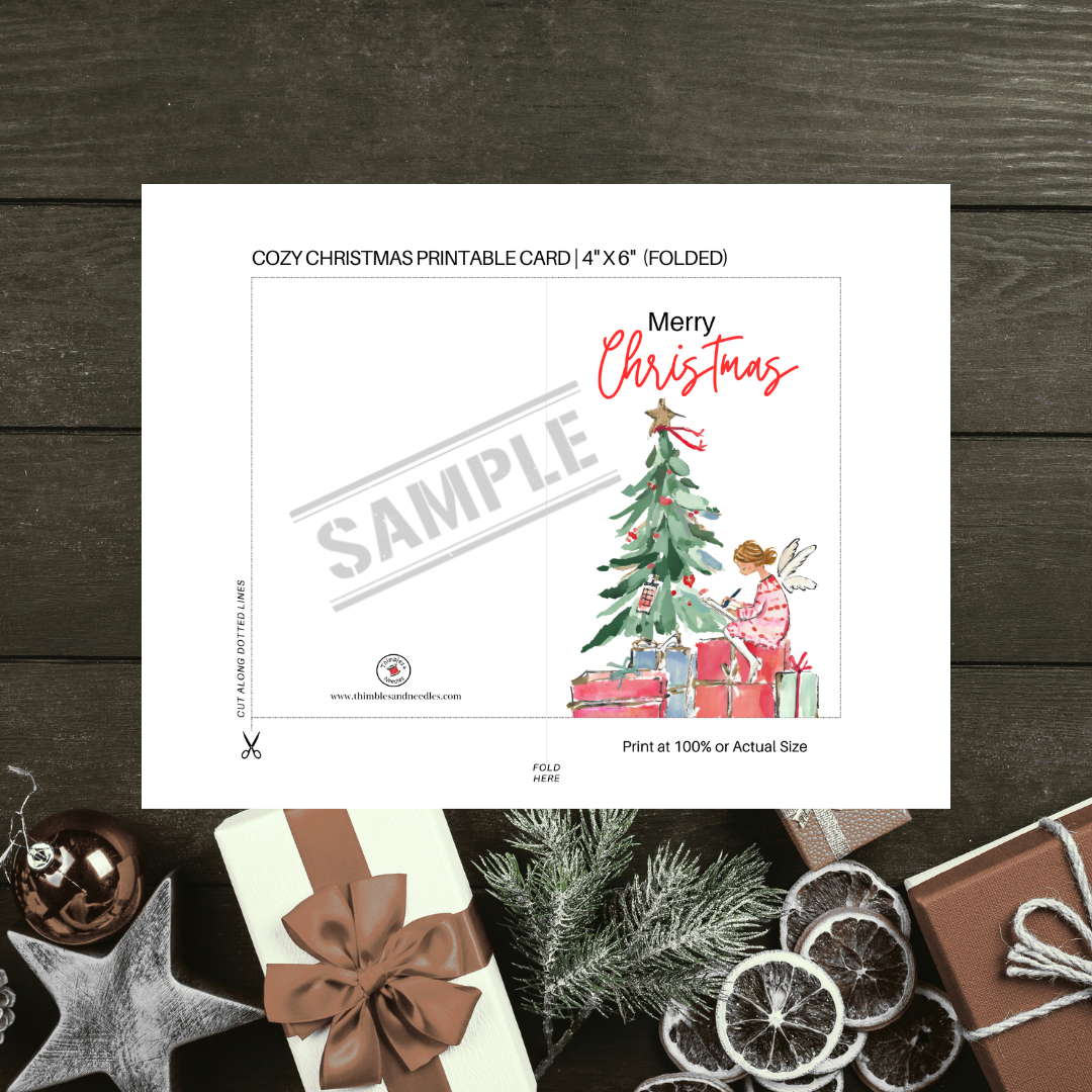 Cozy Christmas Cards Printable