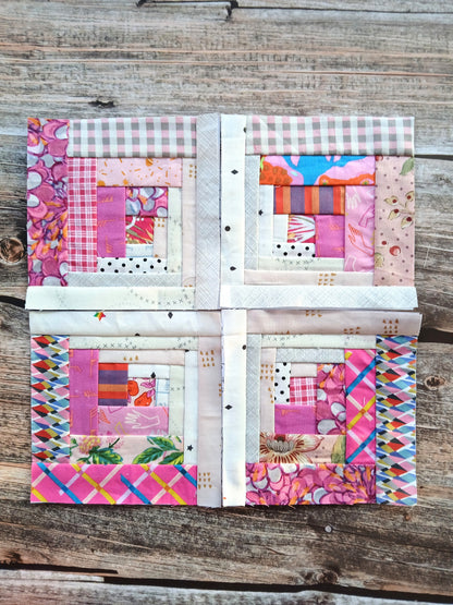 Curved Log Cabin Foundation Paper Piecing (FPP) Pattern