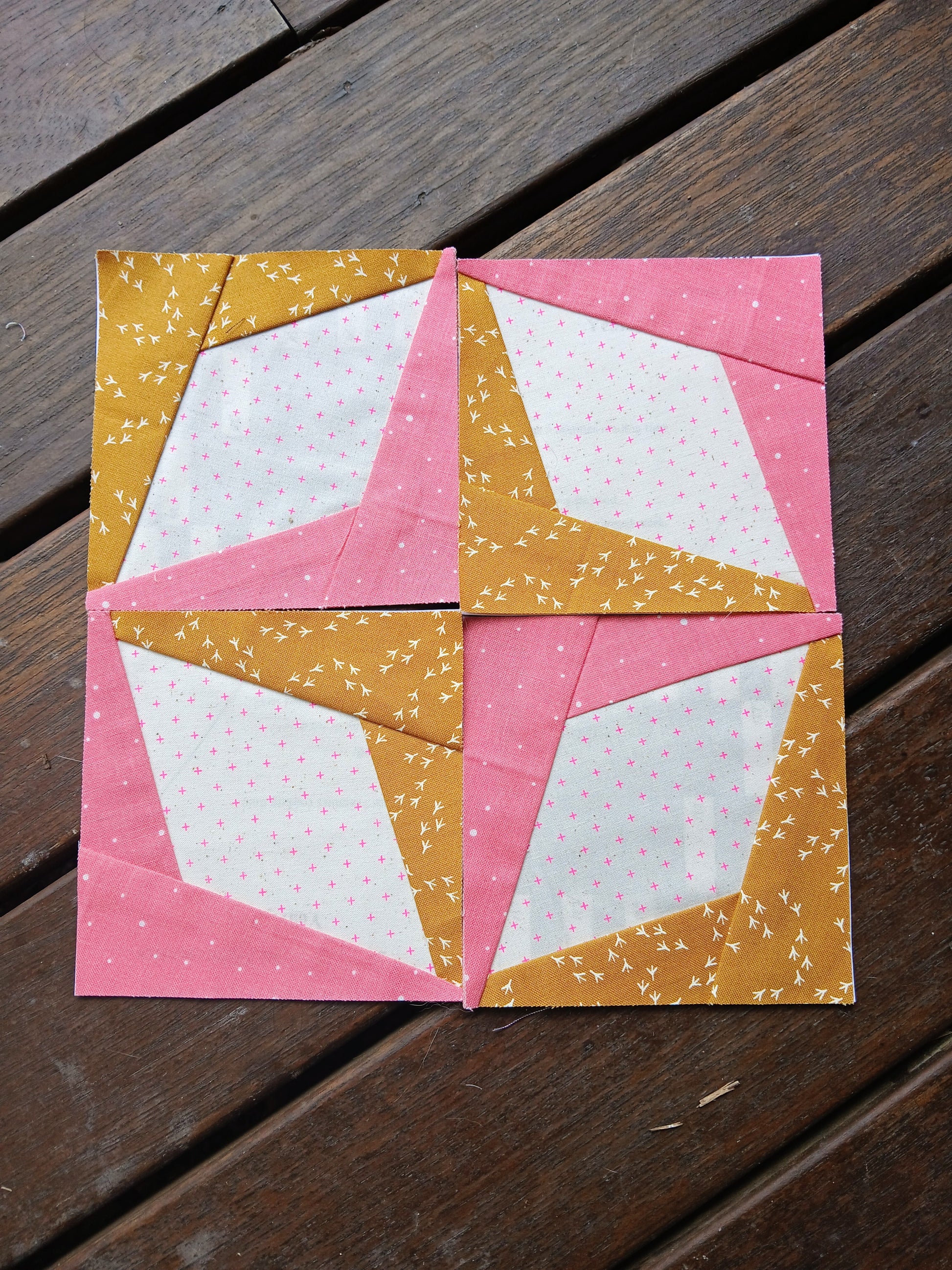 Diagonal Diamond quilt block foundation paper piecing pattern