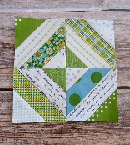 Diagonal Strips Block 1 Foundation Paper Piecing (FPP) Pattern