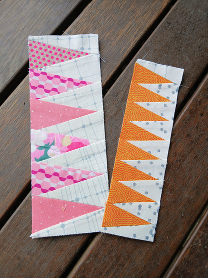 Dogtooth quilt border foundation paper piecing pattern