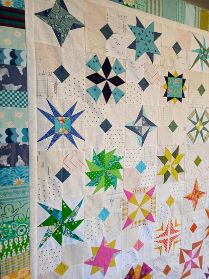 Foundation Paper Pieced Star Sampler Quilt Pattern