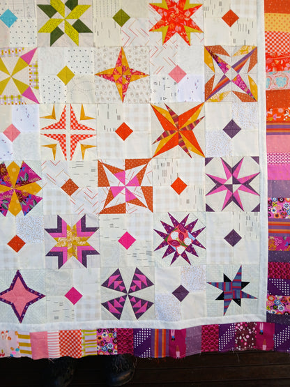 Foundation Paper Pieced Star Sampler Quilt Pattern
