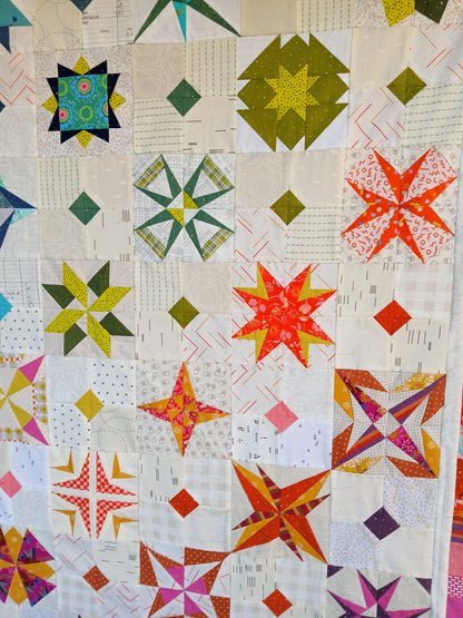 Foundation Paper Pieced Star Sampler Quilt Pattern